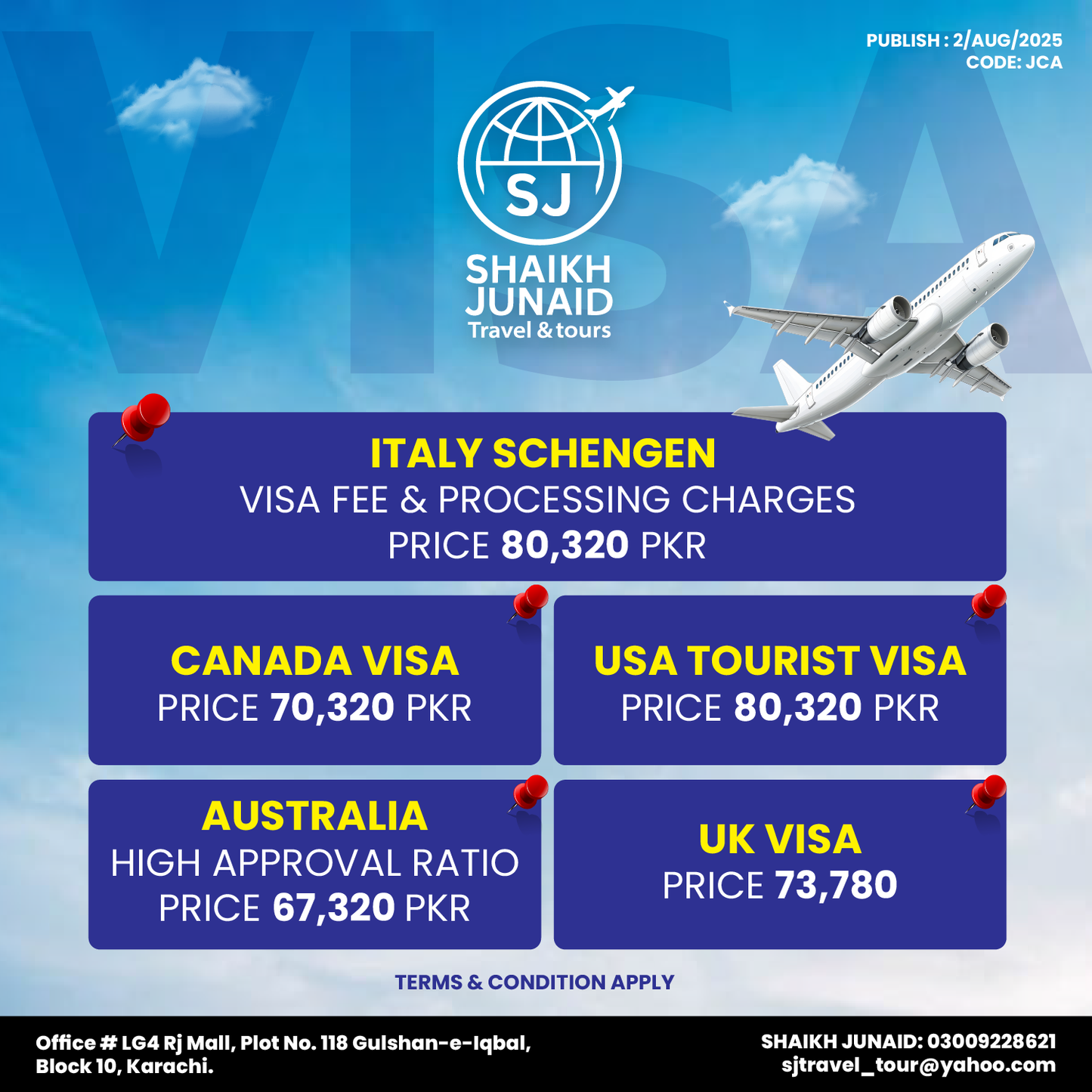 Italy, USA, Canada, UK & Australia Visas – Fast & Hassle-Free Processing